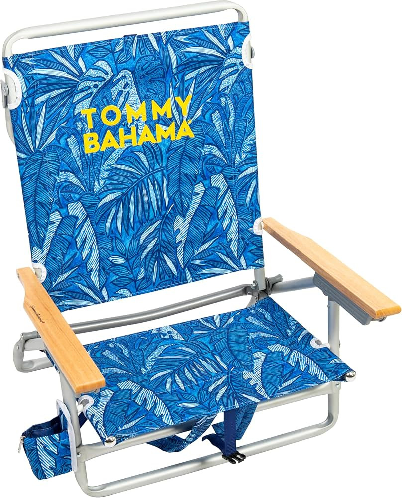 Tommy Bahama 5-Position Classic Lay Flat Backpack Beach Chair with Cooler and Cup Holder, Portabl... | Amazon (US)