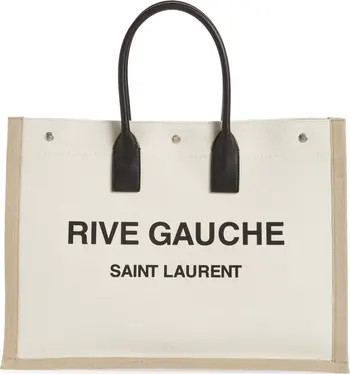 Large Rive Gauche Cotton & Linen Tote | Nordstrom