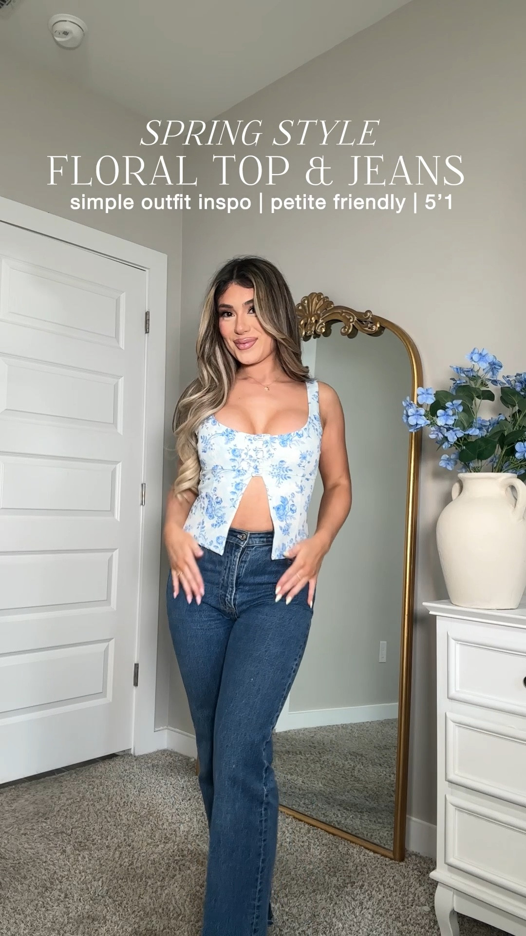 simple cute top and jeans spring outfit 
denim size 24 top small 

#LTKootd #LTKgrwm