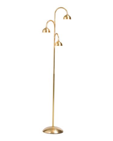 60in Delicate Curves Aged Brass Floor Lamp | TJ Maxx