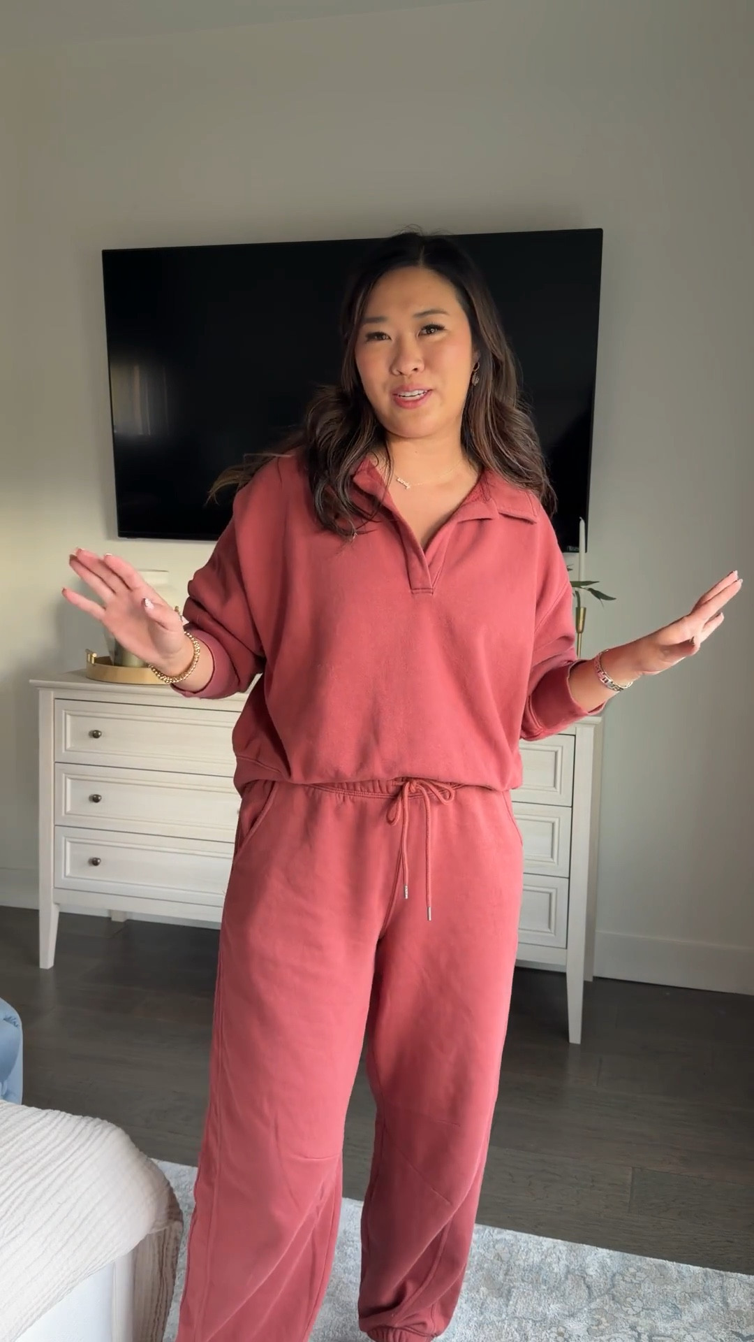 Target Sweats 
Polo Sweatshirt: Large
Barrel Sweatpants: Medium 

fall fashion, target fashion, women’s sweats, trendy outfit, women’s fashion, mom style, casual outfit 

#LTKSeasonal #LTKootd