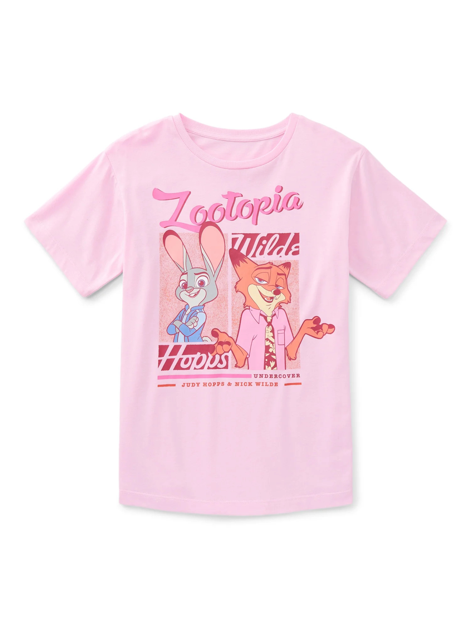 Disney Zootopia Girls Short Sleeve Graphic T-Shirt, Sizes 4-16 | Walmart (US)