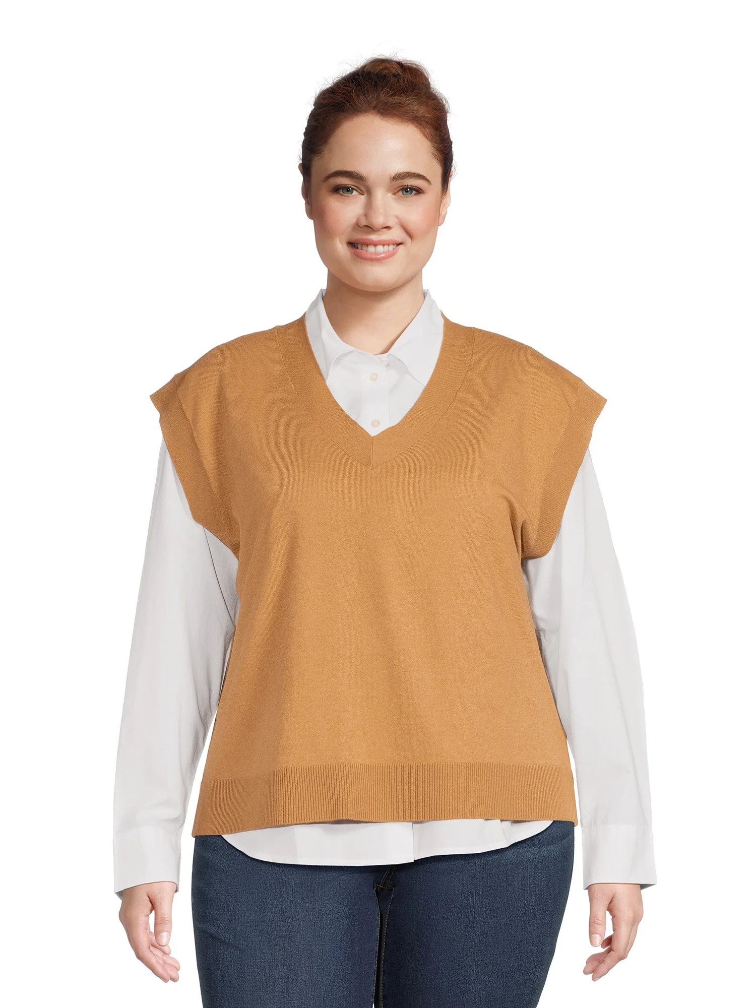Terra & Sky Women's Plus Size Sweater Vest | Walmart (US)