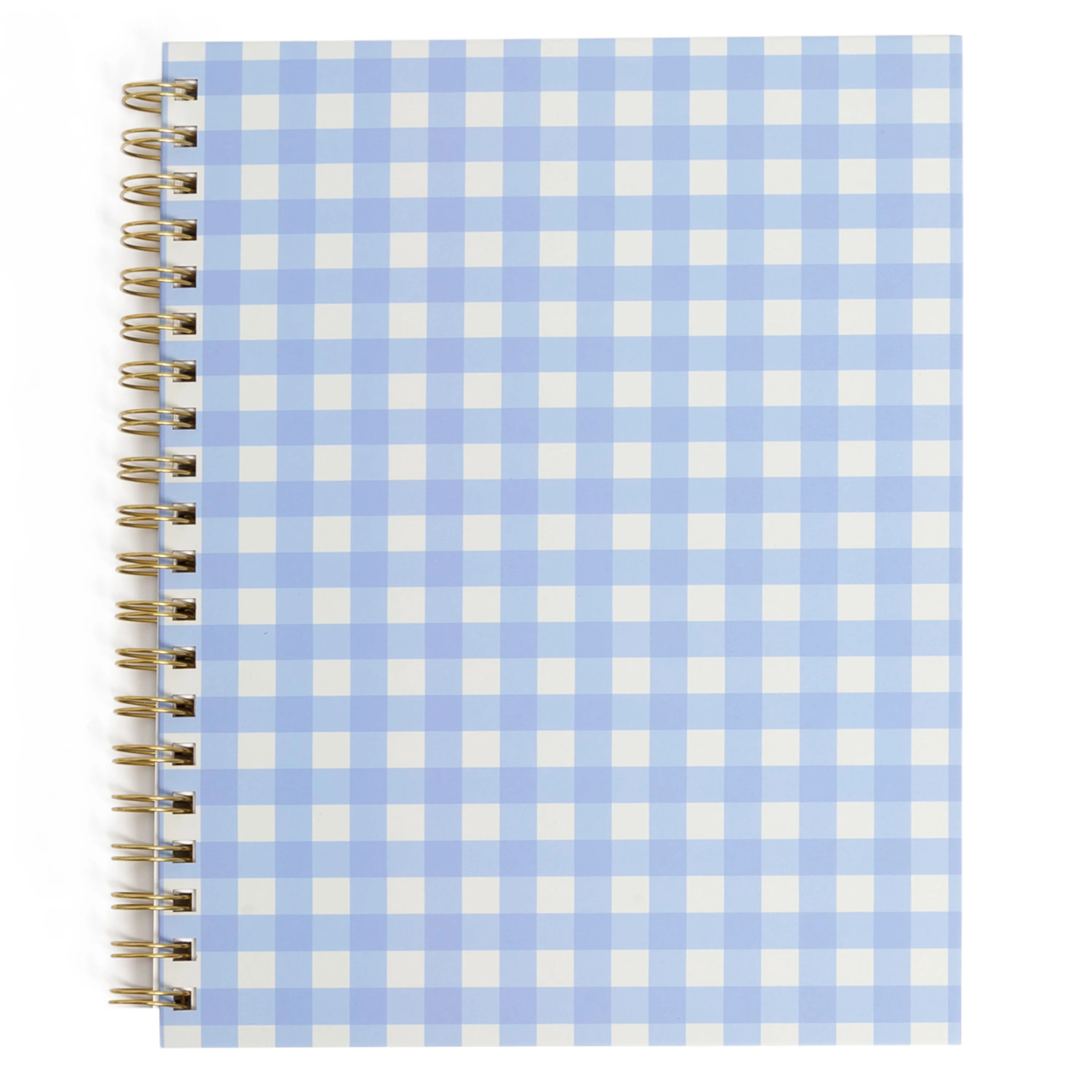 Pearhead Blue Gingham College Ruled Spiral Notebook with Hardcover, 8 x 10.5 inches, 200 Pages | Walmart (US)