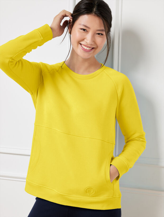 Classic French Terry Crewneck Pullover | Talbots