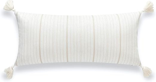 Hofdeco Beach Indoor Outdoor Long Lumbar Pillow Cover ONLY for Bed, Backyard, Couch, Sofa Camel S... | Amazon (US)