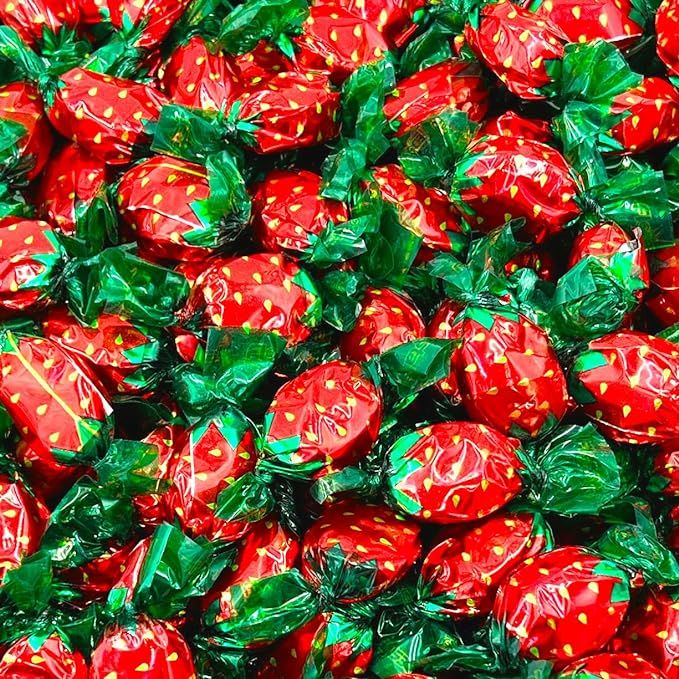 Strawberry Filled Bon Bons Hard Candy, Individually Wrapped (1 Pound Bag) | Amazon (US)