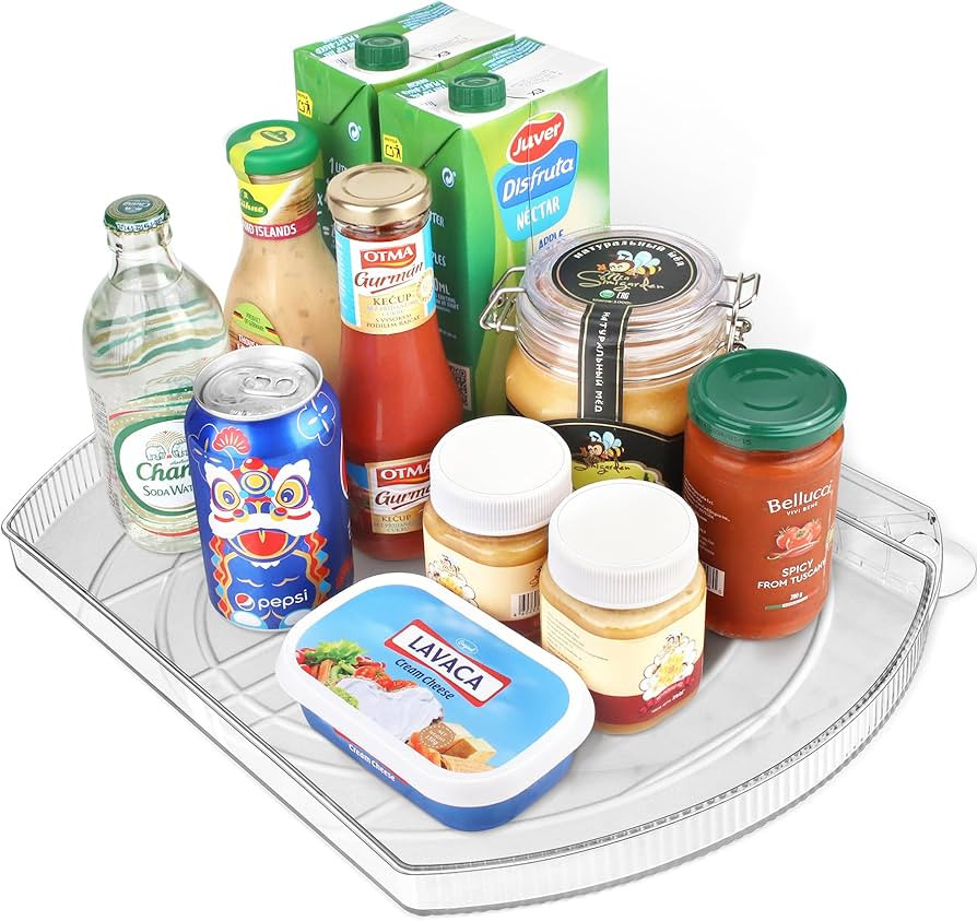 FIRJOY Lazy Susan Turntable for Refrigerator, Square Turntable Organizer for Fridge Cabinet, Pant... | Amazon (US)