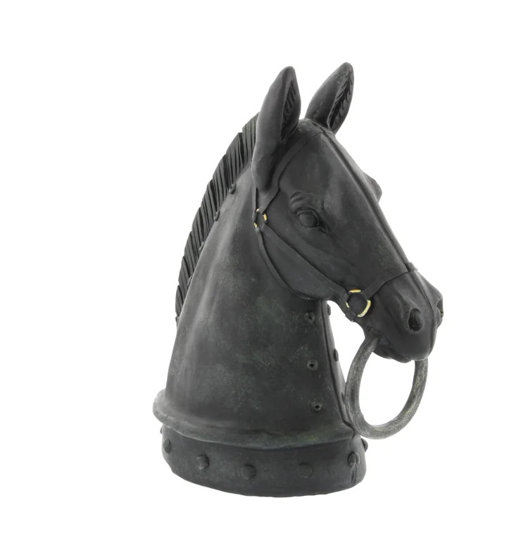 Lula Black Polystone Horse Sculpture | Wayfair North America