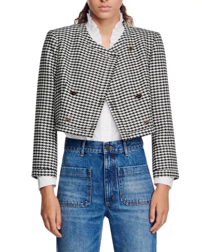 Villette Cropped Houndstooth Jacket | Bloomingdale's (US)