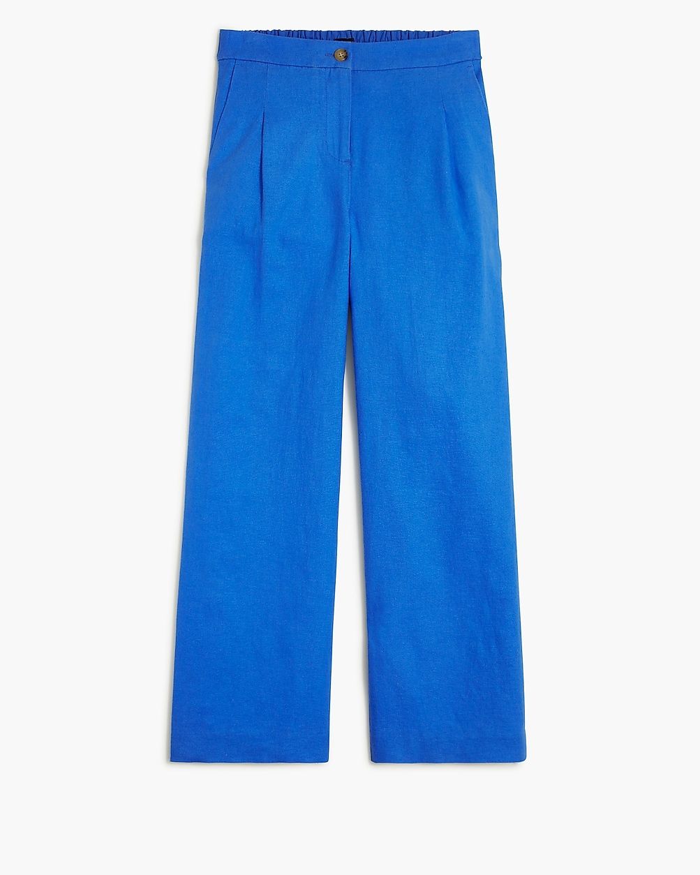 Linen-blend pleated wide-leg crop pant | J.Crew Factory