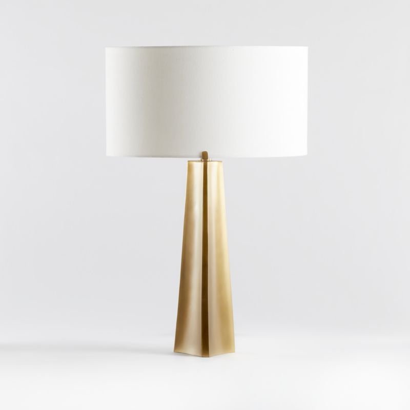 Isla Brass Triangle Table Lamp + Reviews | Crate & Barrel | Crate & Barrel