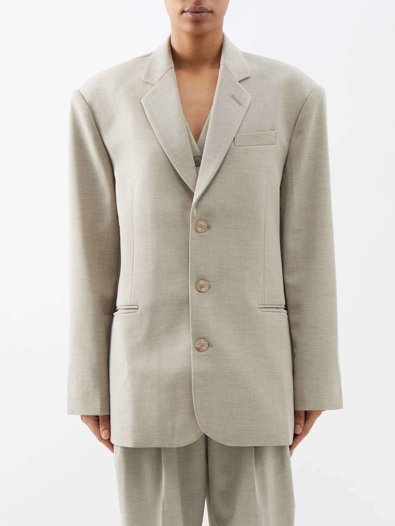 Gelso oversized Tencel-blend blazer | The Frankie Shop | Matches (UK)