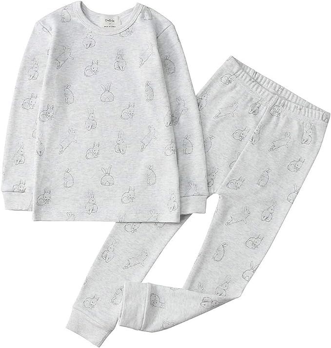 Owlivia 100% Organic Cotton Baby Long/Short Sleeve Pajama Sets, Toddler Boy Girl 2-Piece Sleepwea... | Amazon (US)