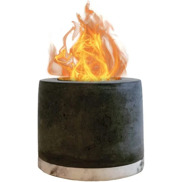 GoodwillGoodwill Table Top Fire Pit Bowl - Concrete Tabletop Fireplace Indoor Outdoor Decor Porta... | Walmart (US)