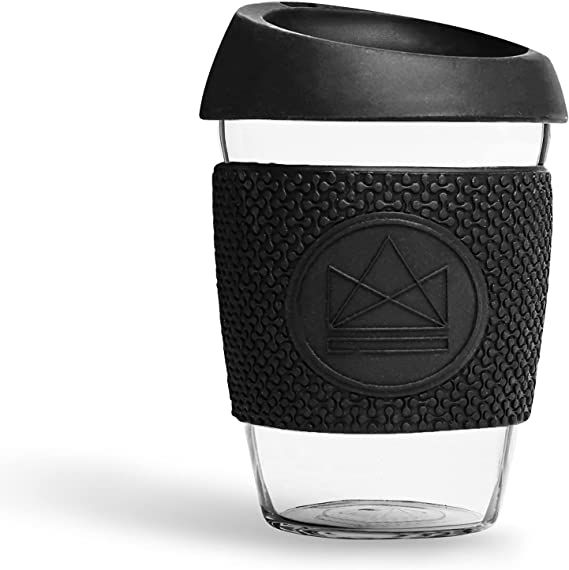Neon Kactus - Hand-Blown Borosilicate Glass Tumbler, Reusable Coffee Cup with Food-Grade Silicone... | Amazon (US)
