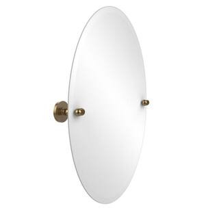Allied Brass Tango Collection 21 in. x 29 in. Frameless Oval Single Tilt Mirror with Beveled Edge... | The Home Depot