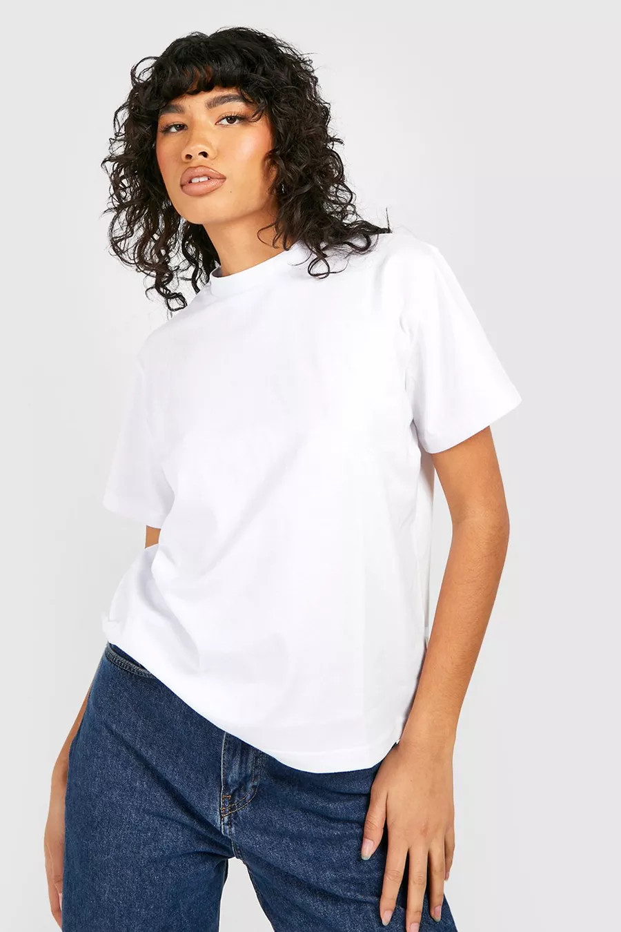 T-shirt basique en coton | Boohoo.com (FR)