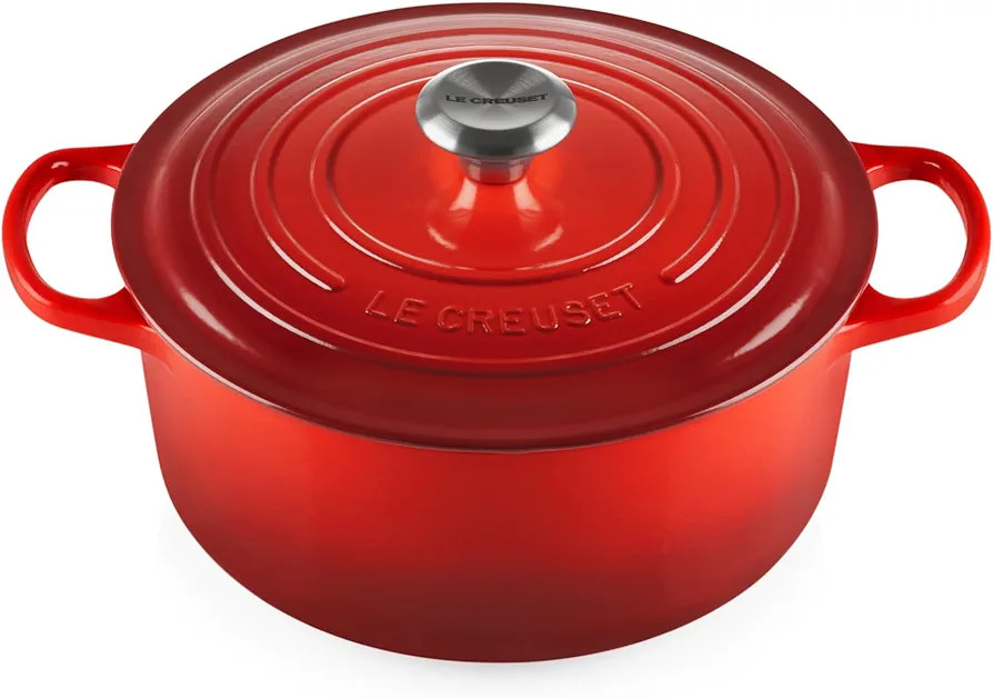 Le Creuset Enameled Cast Iron Signature Round Dutch Oven, 5.5 qt., Cerise | Amazon (US)