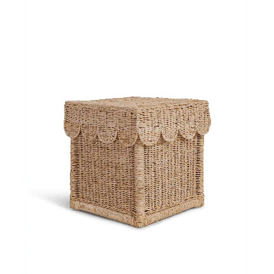 Scallop Storage Rattan Bin With Lid | Wayfair North America