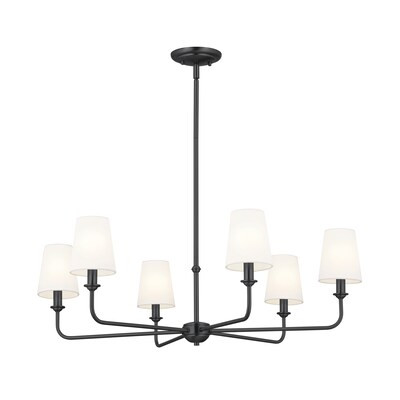 Kichler Pallas 6-Light Black Traditional Chandelier | Lowe's