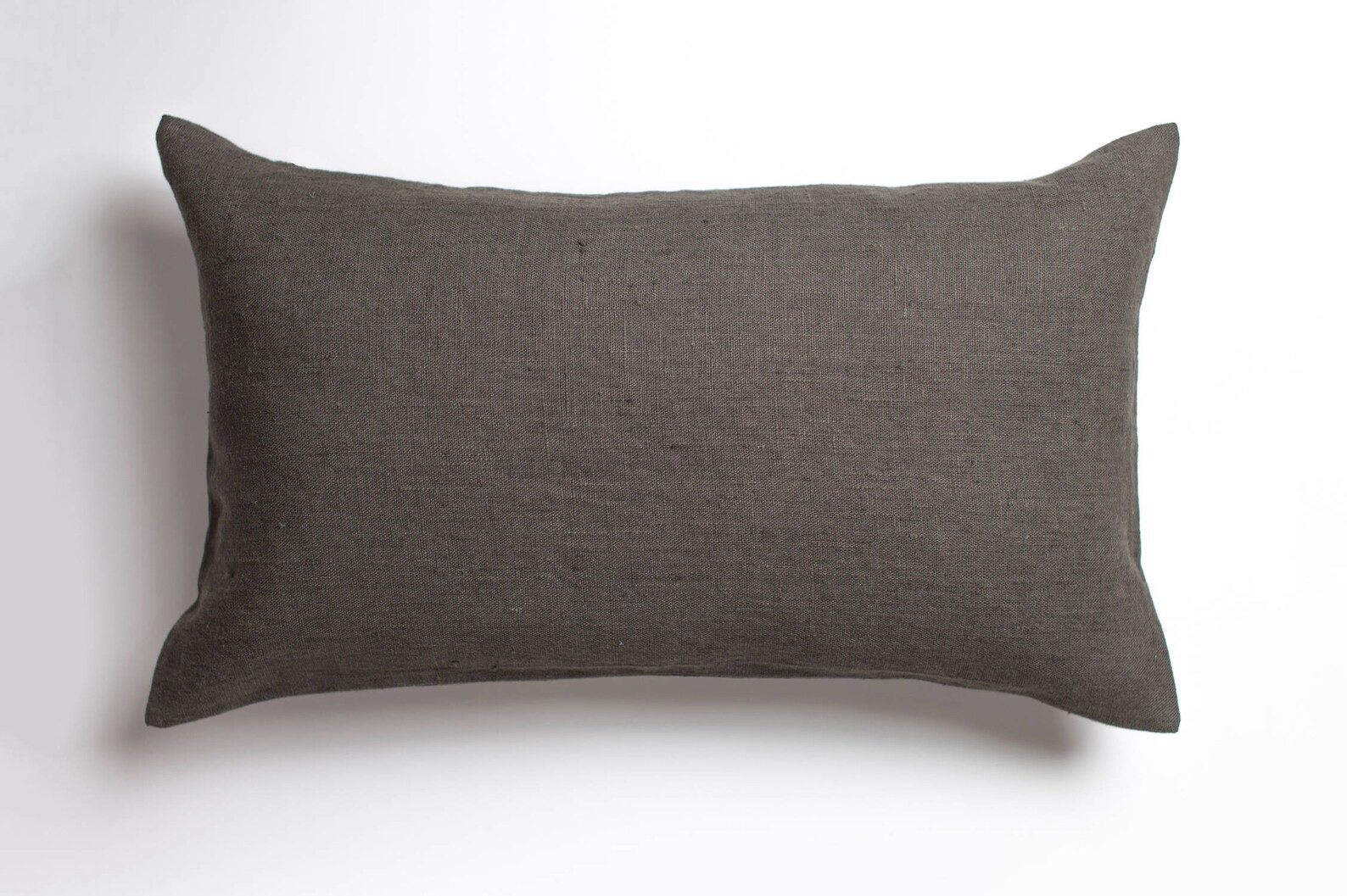 Dark Grey Luxury Linen Pillow Cover / Charcoal Stonewashed - Etsy | Etsy (US)