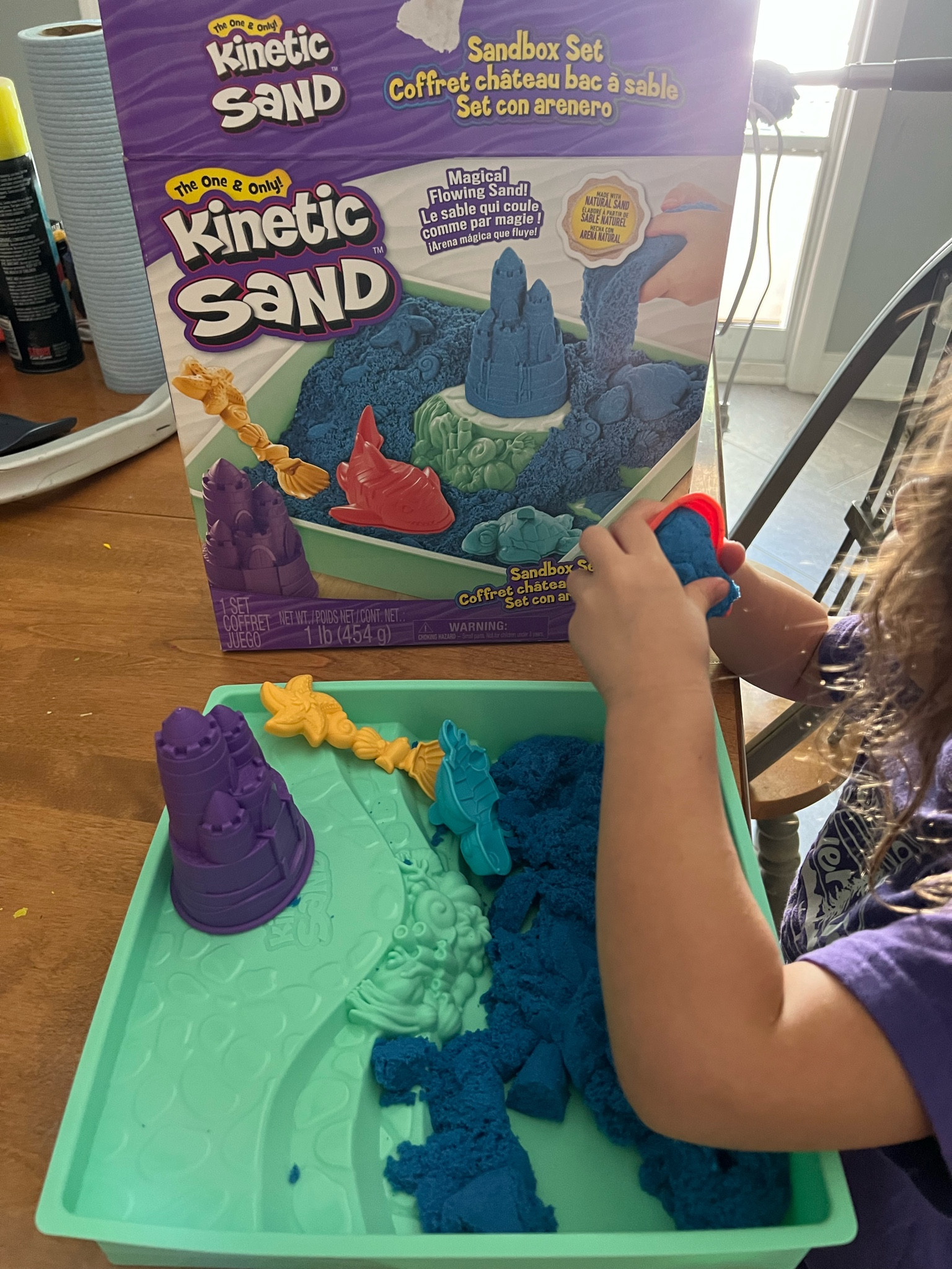Sensory bin activity of the day!

Kinetic sandbox set