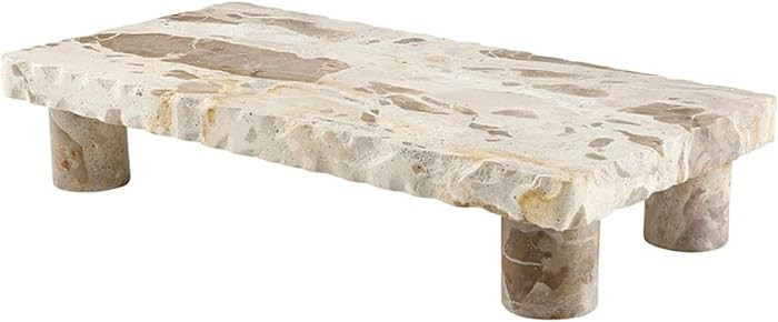 47th & Main Raised Marble Stand, 12" Long x 6" Wide, Beige | Amazon (US)