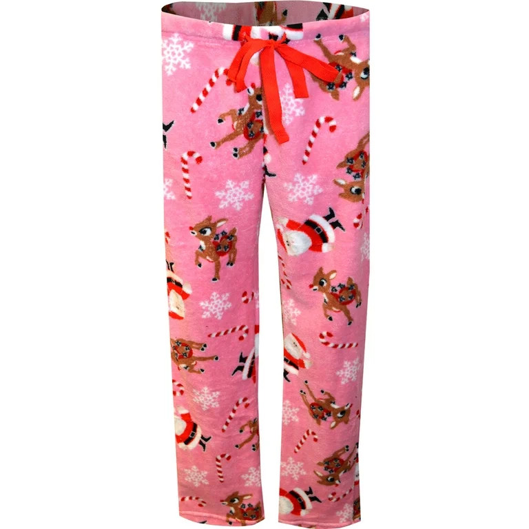 MJC Women's Rudolph the Red-Nosed Reindeer and Santa Plush Lounge Pants (X-Large) - Walmart.com | Walmart (US)