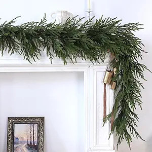 Norfolk Pine Garland - 9ft Artificial Christmas Garland Long Faux Greenery Garland for Holiday, F... | Amazon (US)