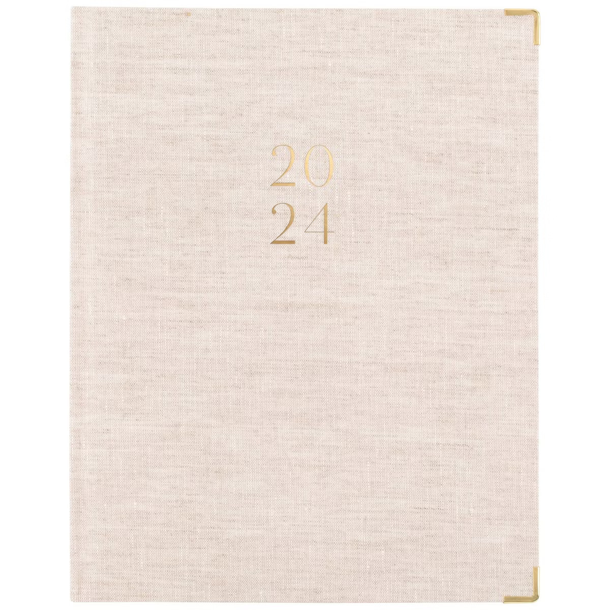 Sugar Paper Essentials 2024 Planner 10.125"x8.125" Weekly/Monthly Flax Cream Fabric | Target