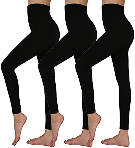 TRIUNION 3 Pack Thermal Fleece Lined Leggings Women High Waisted Tummy Control Winter Warm Yoga P... | Amazon (US)