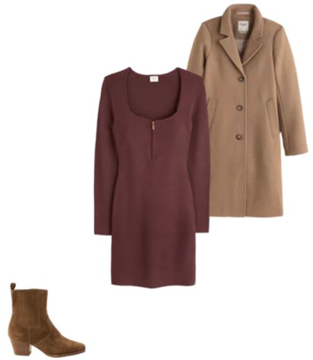 I could not love this fall outfit more! A half zip mini sweater dress paired with a classic wool blend dad coat and ankle boots  

#LTKSale #LTKsalealert #LTKSeasonal