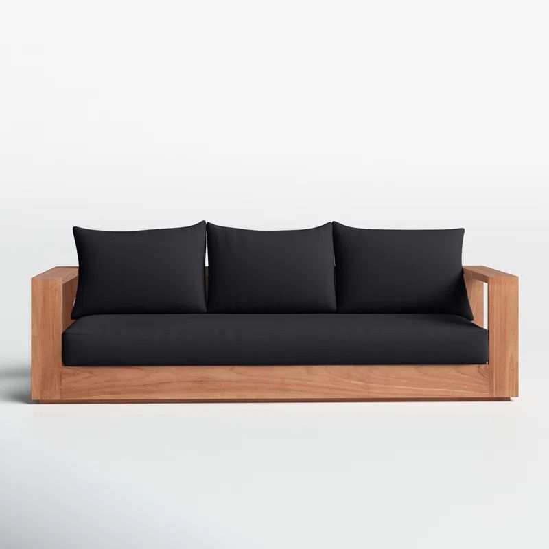 Elberon 87'' Teak Outdoor Sofa | Wayfair North America