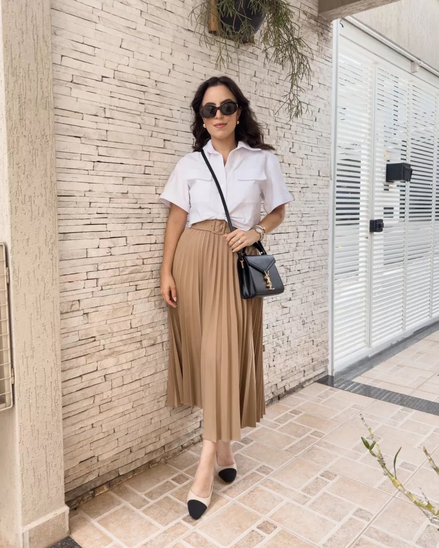 There's something about a pleated midi skirt paired with a crisp white shirt that just works every single time! It's my go-to for looking chic and pulled-together without even trying — perfect for the office or just a really stylish day out. Love how timeless these classic pieces are!

minimalist look, timeless outfit, how to style, white shirt outfit, classic style, polished look, elevated basics, chic everyday look, old money aesthetic, quiet luxury, petite fashion

#LTKootd #LTKPetite #LTKU