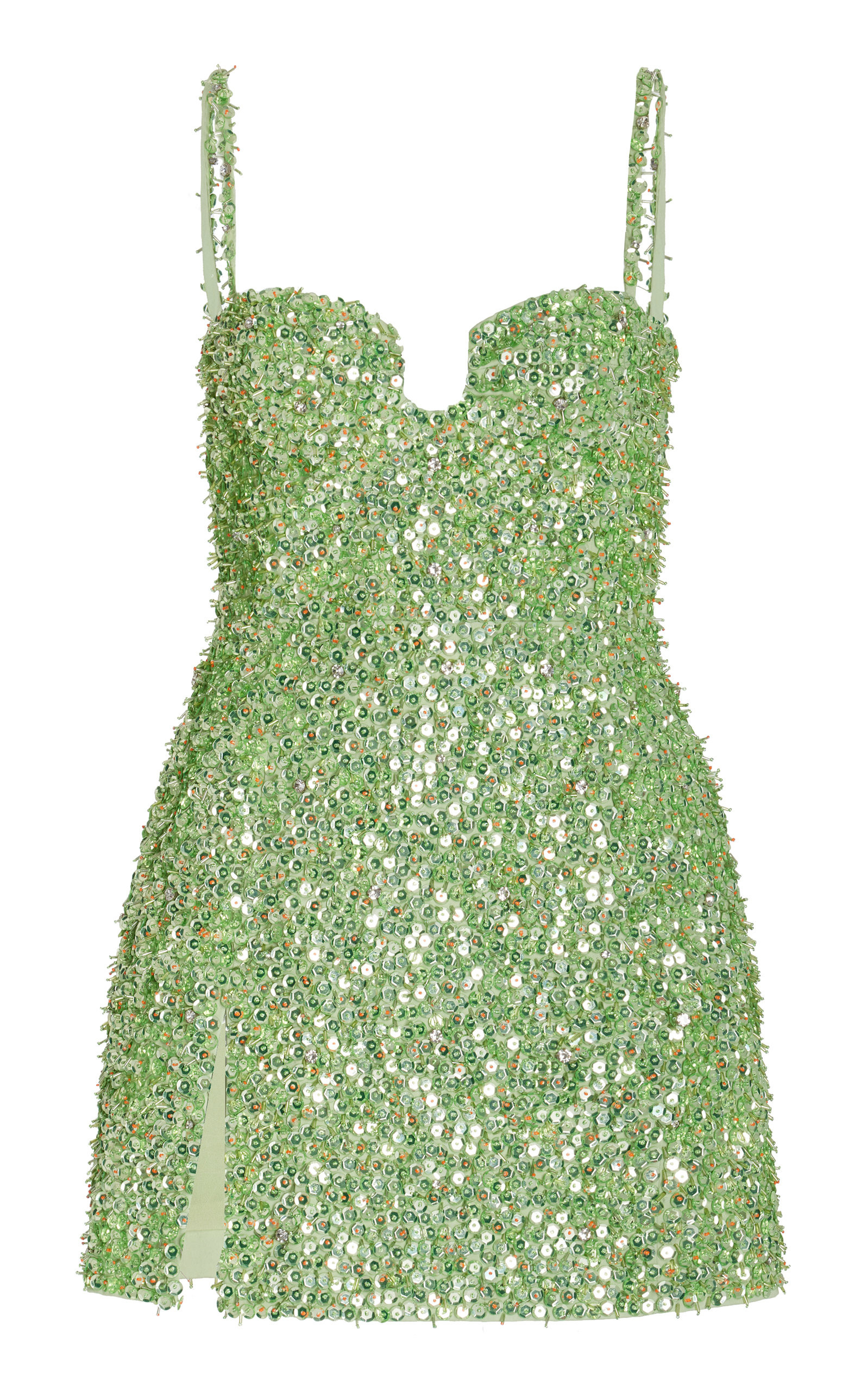 Exclusive Embroidered Fringe Satin Mini Dress | Moda Operandi (Global)