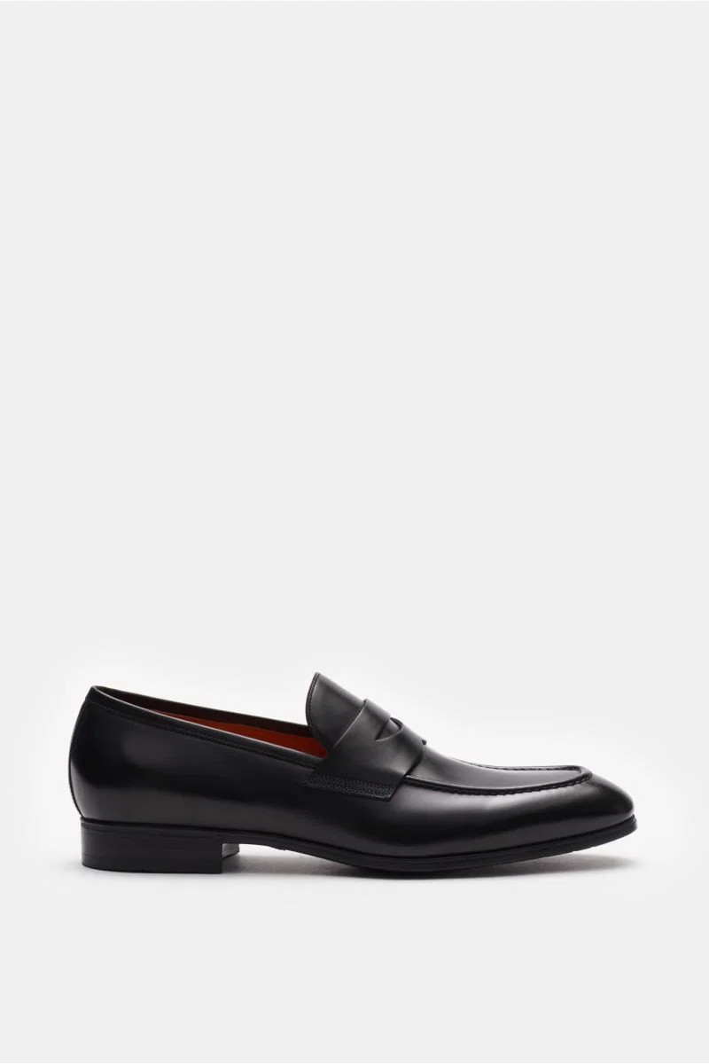 SANTONI Penny Loafer schwarz | BRAUN-Hamburg DE