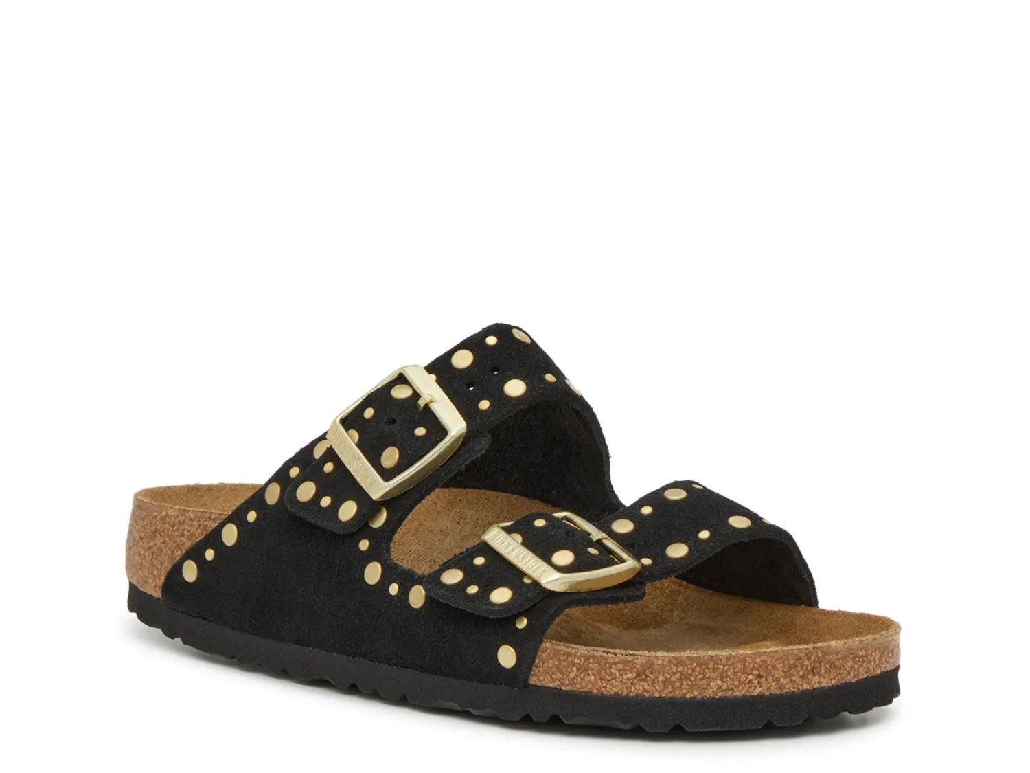 Birkenstock Arizona Slide Sandal | Women's | Black | Size EU 39 / US Womens 8-8.5 / Mens 6-6.5 | Sandals | Footbed | DSW