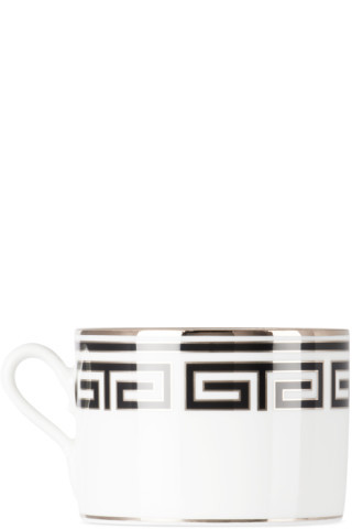 White & Black Labirinto Tea Cup | SSENSE