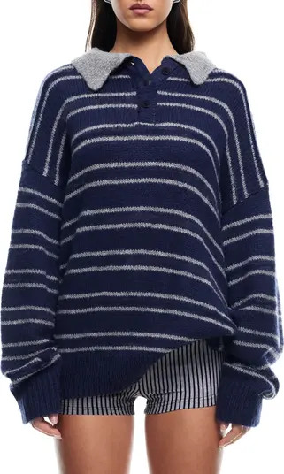 LIONESS Rising Sun Stripe Polo Sweater | Nordstrom | Nordstrom