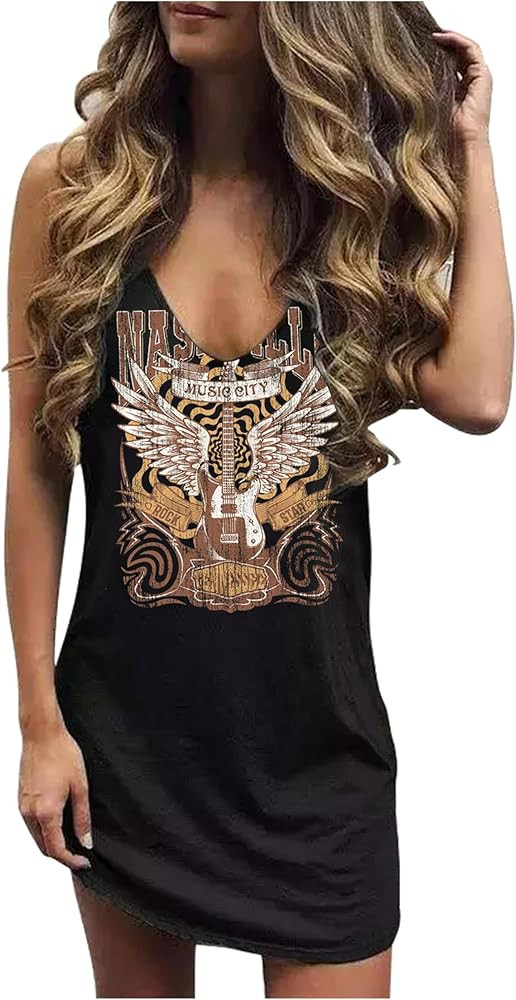 Live Simple Coconut Tree Sleeveless Mini Dress Summer Beach Mini Dress Women's Summer Casual Sexy... | Amazon (US)