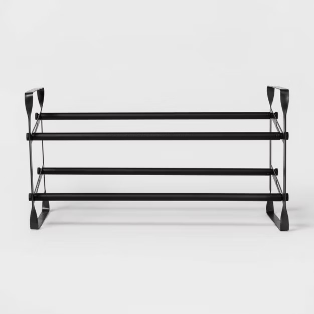 2 Tier Expandable Shoe Rack Gunmetal - Room Essentials™ | Target