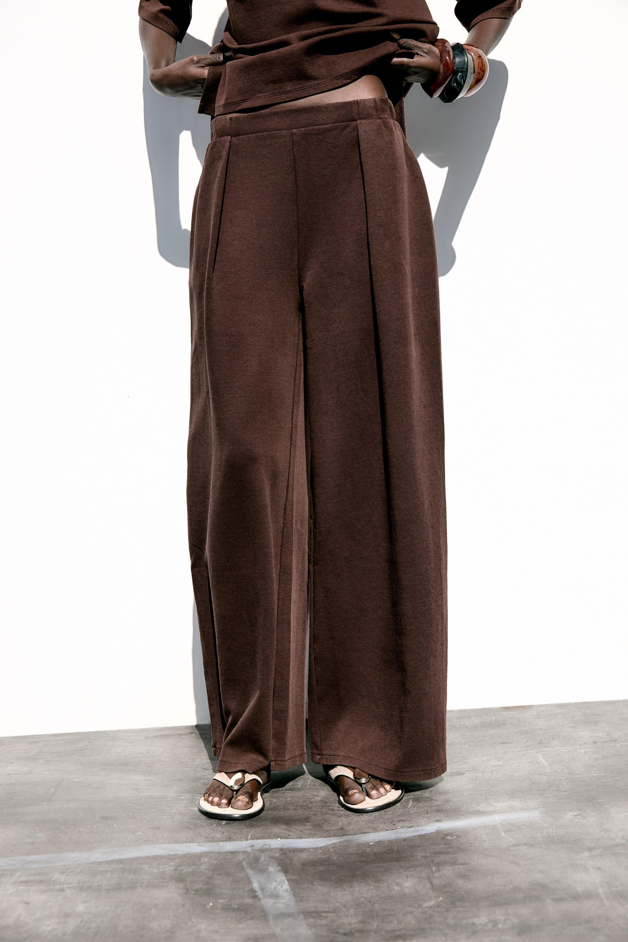 WASHED EFFECT INTERLOCK PANTS | Zara Canada