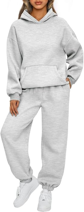 Oversized Hoodies,Kangaroo Pocket,Drop Shoulder,Side Pockets Sweatpants | Amazon (US)