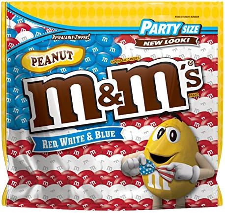 M&M'S Red, White & Blue Peanut Patriotic Chocolate Candy, 42-Ounce Party Size Bag | Amazon (US)