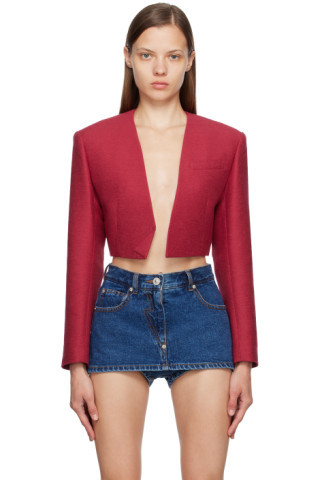 Pink Cropped Blazer | SSENSE