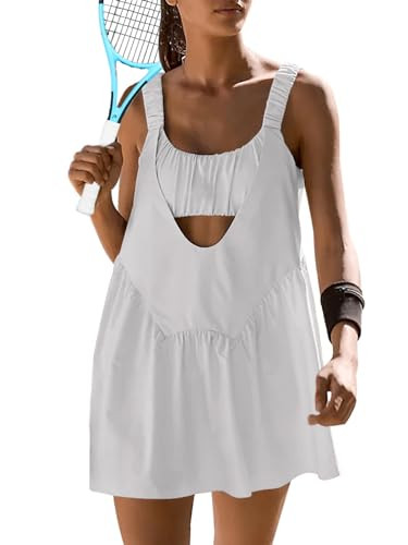Sexyasasii Women Tennis Dress with Built in Shorts and Bra Sleeveless Casual Backless Golf Dress ... | Amazon (US)