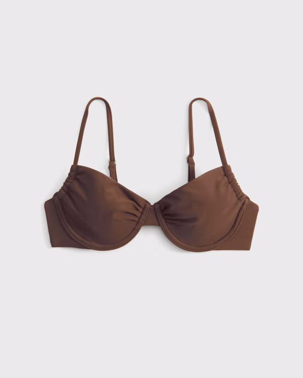 Ruched Underwire Bikini Top | Abercrombie & Fitch (US)