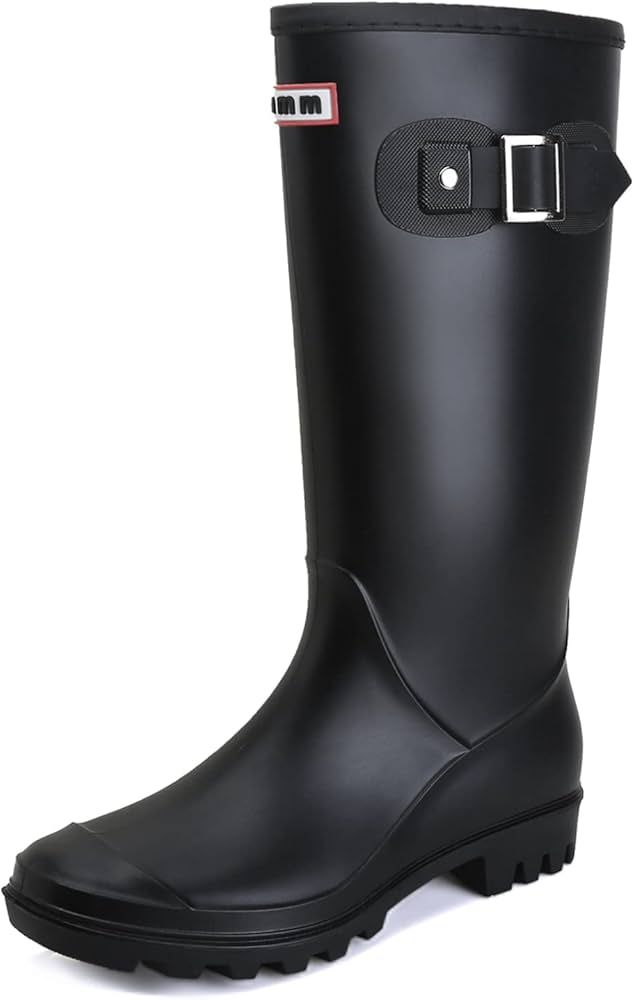 Rain Boots for Women and Waterproof Garden Shoes, Anti-Slipping Knee-high Rubber Boots for Ladies... | Amazon (US)