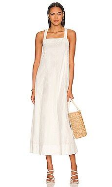 Free People Desert Hearts Apron Midi Dress in Bright White from Revolve.com | Revolve Clothing (Global)